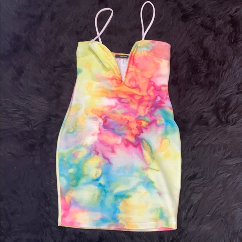 Tye dye dress 💗💚💛💙